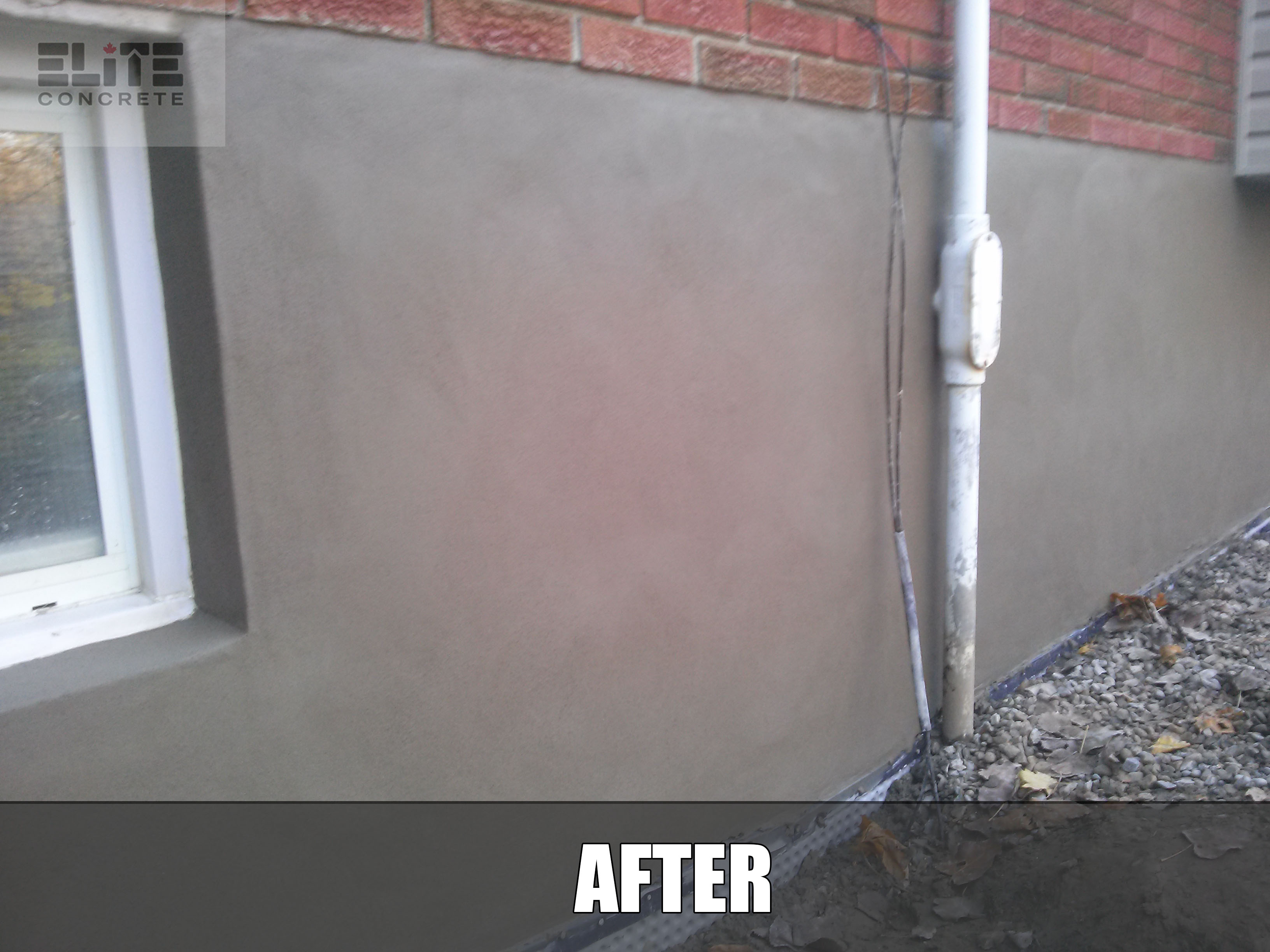 Foundation parging repair in London Ontario