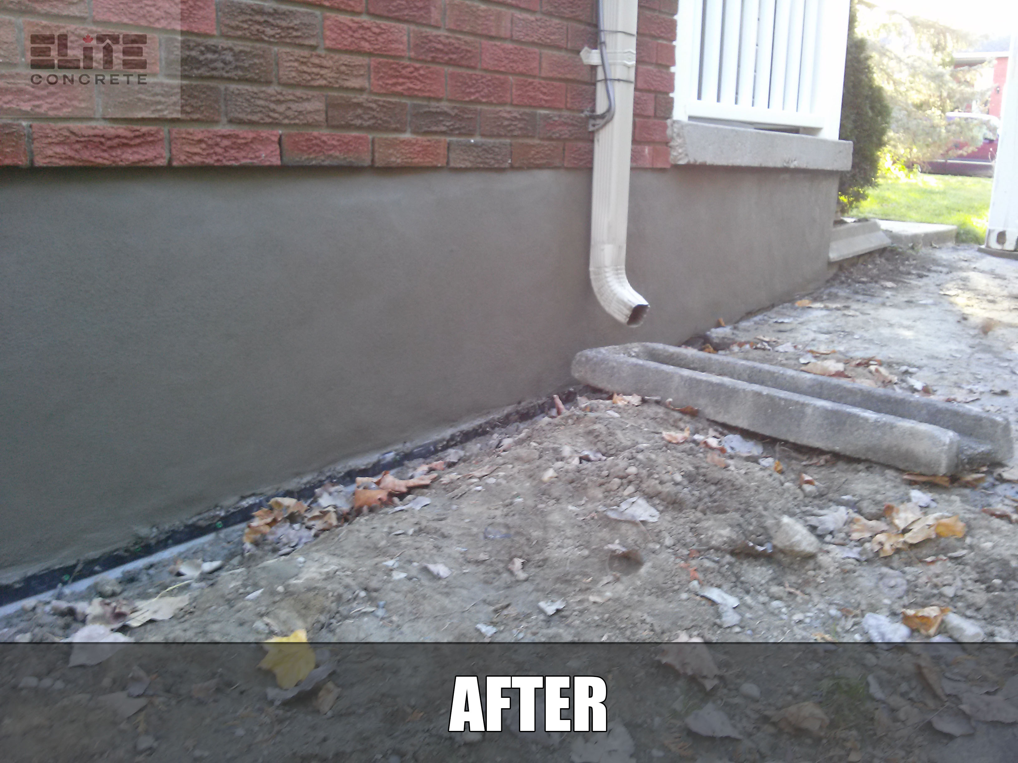 Foundation parging repair in London Ontario
